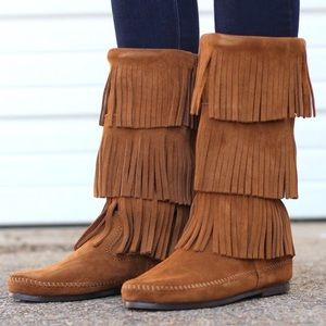 Minnetonka 3-Layer Fringe Boot